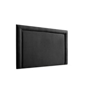 Cabeceira estofada regina aqualine 190x115x5 cm - preto - moonia