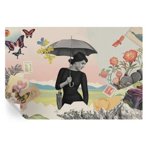 Papel parede adesivo colagem romântica 104x152 tulup