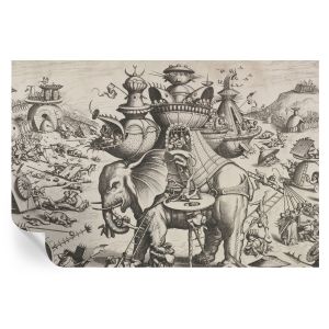 Papel de parede adesivo uma batalha grotesca 104x152 tulup
