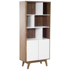 Estante com prateleiras columbus 182 cm castanho/branco