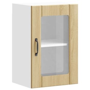 Armario de pared de cocina con puerta de cristal