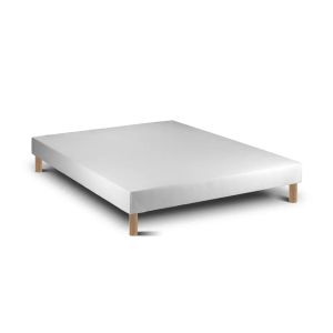 Sommier madeira 15  branco 200 x 150 cm altura 30 cm  indream