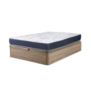 Sommier atenas carvalho 105x190cm + colchão viscoelástico 23cm