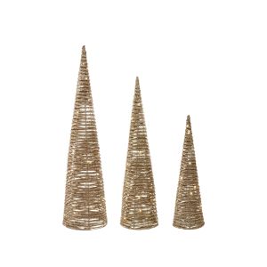 LED tuelso 60/80/100 cm árvore de natal dourado