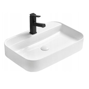Lavatório de pousar 60x40x11 cm, branco