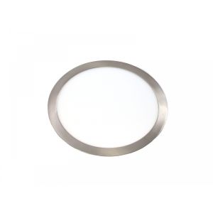 Downlight LED 24w luz fria 6000ºk. Acabamento de aço embutido redondo