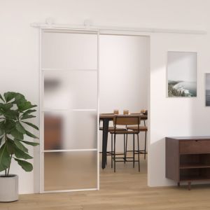 Porta deslizante em vidro esg fosco e alumínio 76x205 cm branco ptxt4857
