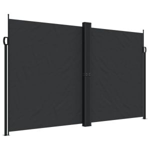 Toldo lateral retrátil 200x1200 cm preto