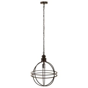Candeeiro de teto em metal dourado 38,5x38,5x49,5