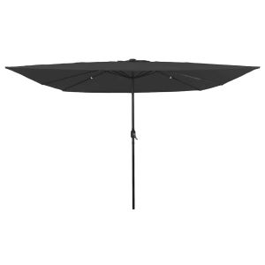 Parasol de jardim - helloshop26 - 295 x 295 cm - LED integradas - dobrável