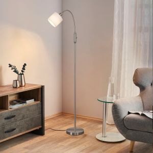 Nettlife lâmpada de pé prata 163x20
