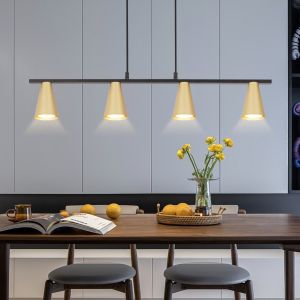 Nettlife luminária de pendurar gu10 dourado 70x7