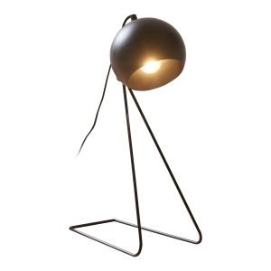 Candeeiro de mesa oldibro abajur esférico metal 45x28x15 cm preto lux.pro