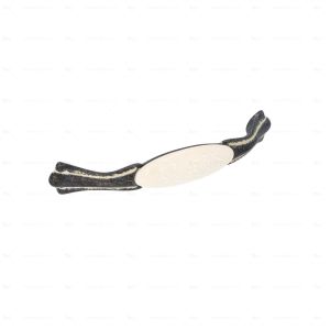 Puxador para mobiliário zamac e porcelana dist  centros 128mm lote 25