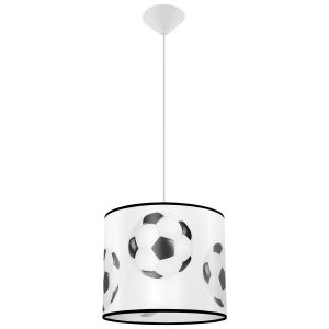 Lámpara coLGante piłka 1 blanco negro cloruro de polivinilo 30x82x30cm