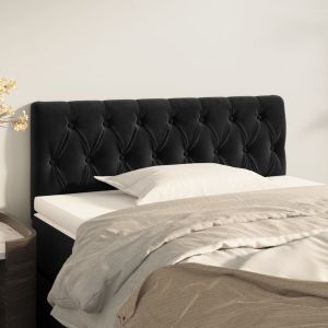 Cabeceira de cama veludo 100x7x78/88 cm preto ptob2714