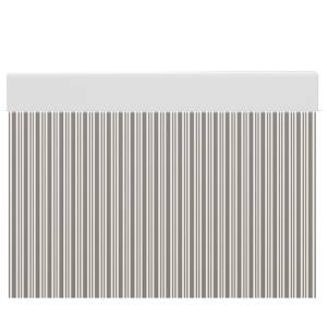 Cortina de porta PVC cinza vein com branco / 90 x 210