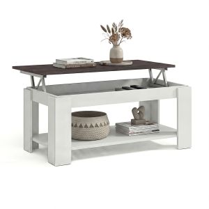 Mesa de centro com arrumação 102x43-54 cm lya