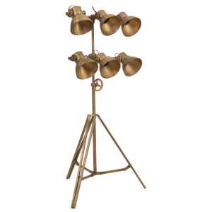 Candeeiro de pé em metal bronze 60x20x176