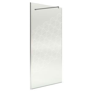Ondee - painel de duche lateral onda - padrão serigráfico fosco - 90x200