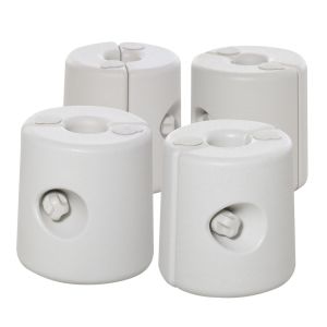 4 pesos para tenda ø22/24x25 cm plástico pe color blanco Outsunny