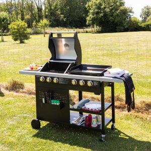 Vesuvio duo barbecue a gás - 3 queimadores + plancha 3 queimadores