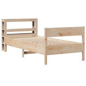 vidaXL estructura de cama sin colchón madera maciza pino 75x190 cm