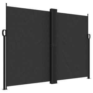 Toldo lateral retrátil 180x1200 cm preto