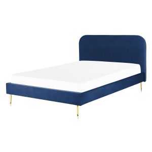 Cama veludo flayat 140 x 200 cm azul marinho