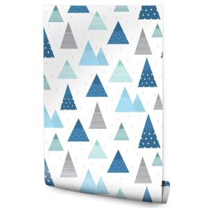 Papel de parede montanha de estilo escandinavo para sala de estar
