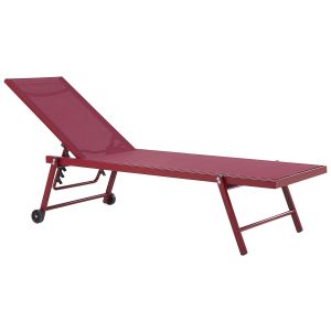 Espreguiçadeira portofino metal bordeaux