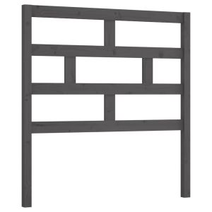 vidaXL cabecero de cama madera maciza de pino gris 81x4x100 cm