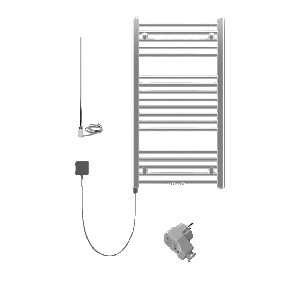 Toalheiro combi(água 378w(dt=50k)+resistência 300w branco 90x45cm/6m2