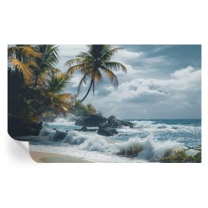 Papel parede adesivo praia exótica 416x254 tulup