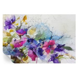 Papel de parede adesivo flores abstratas 104x152 tulup