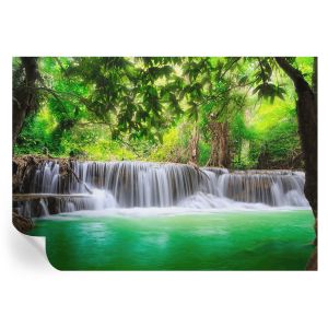 Papel parede adesivo cachoeira na floresta 208x146 tulup