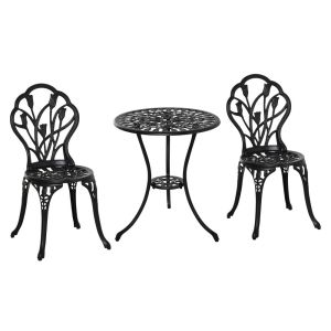 Mesa e cadeiras de jardim ø60x67 cm alumínio Outsunny