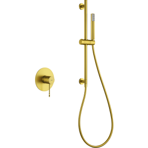 Misturador monocomando dourado escovado em latão e zamak pvd