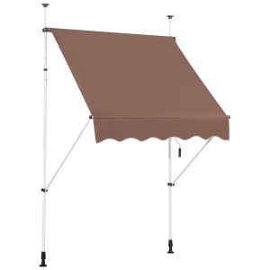 Toldo retráctil manual 150 x 125 cm ajustable 200-300