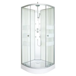 Ondée - cabina de duche de hidromassagem amelia - branco - quadrante 90cm