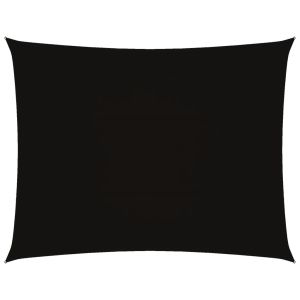 vidaXL toldo de vela rectangular tela oxford negro 3,5x5 m