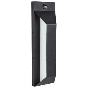 Candeeiro de parede LED para exterior mawza com sensor de movimento preto