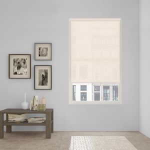 Estore de rolo easy fix screen abertura 10%  branco linho 55 x 190cm