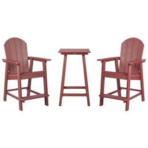Conjunto bistro adirondack vermelho