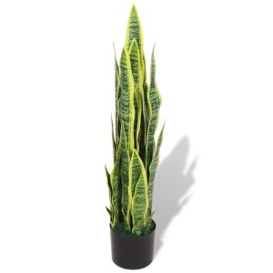 Planta espada-de-são-jorge artificial com vaso 90 cm verde ergft4922