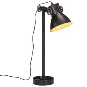 vidaXL lámpara de escritorio negra 25 w E27 15x15x55 cm