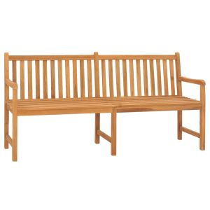 vidaXL banco de jardín de madera maciza de teca 180 cm
