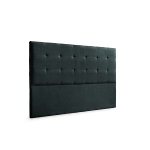 Cabeceira estofada astoria aqualine 115x120x8 cm - preto - moonia