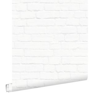 Estahome papel de parede parede de tijolo branco 53 cm x 10.05 m