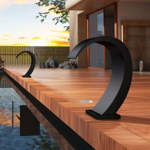 Ducha piscina iguazú aço inox preto fosco | poolimex